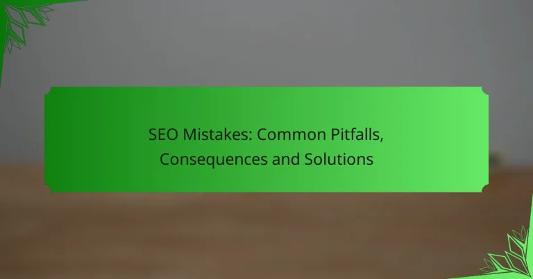 Errores de SEO: Errores Comunes, Consecuencias y Soluciones